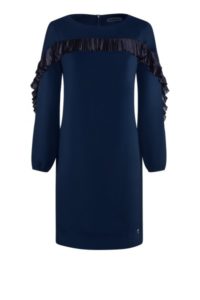 Blaues Kleid mit Fransen um € 279,– von AIRFIELD
