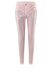 Grau-Rosa Jeans mit irisierenden Elementen um € 299,–