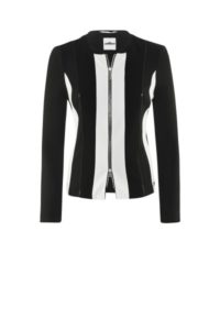 Schwarz-Weiße Jacke mit Zipper um € 349,–