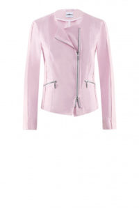 Sportive Biker-Jacke in trendigem Pastell-Rosa um € 379,–
